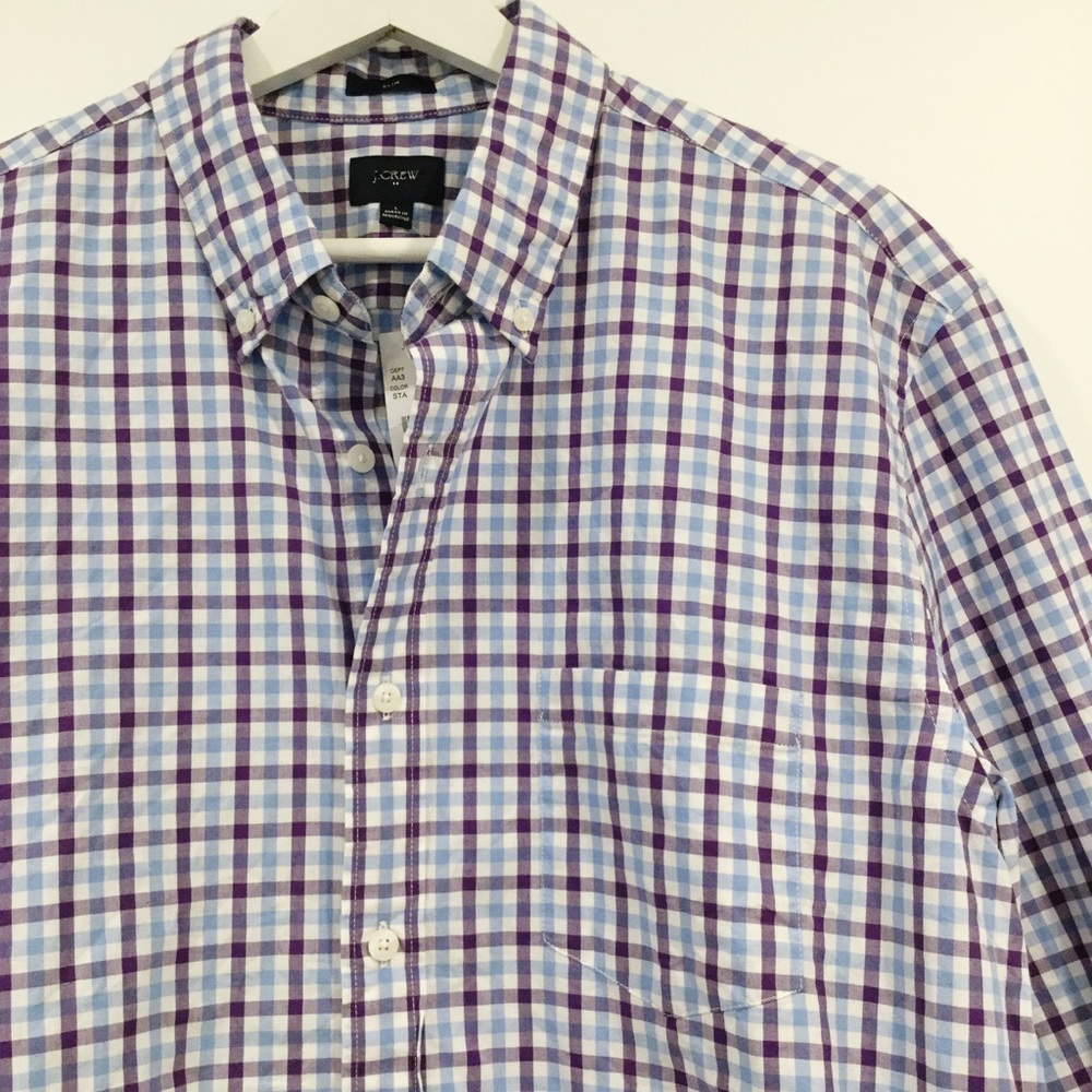 NWT Men's J Crew Button Down Long Sleeved Shirt Sz L - Picture 4 of 8